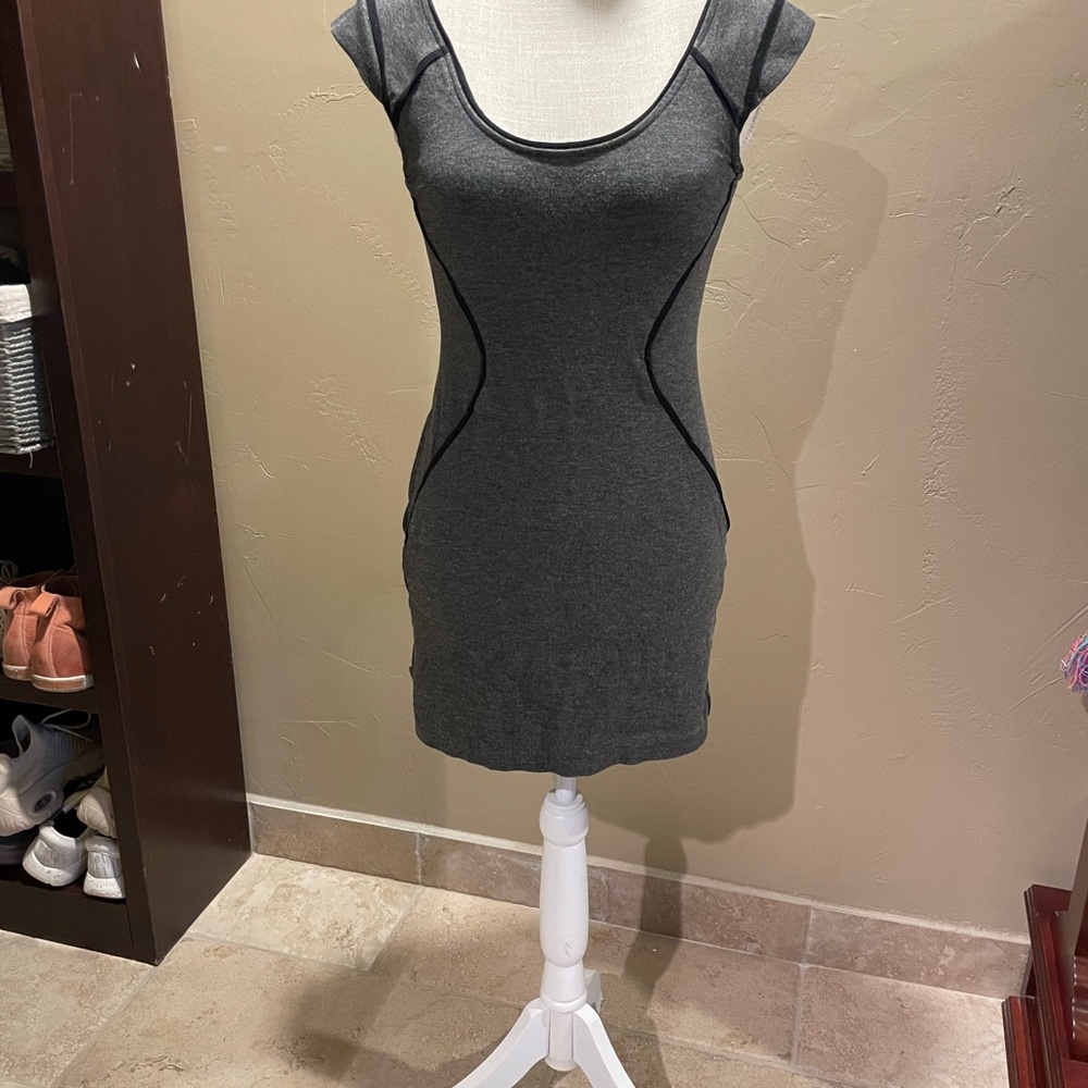 EXPRESS gray bodycon midi dress